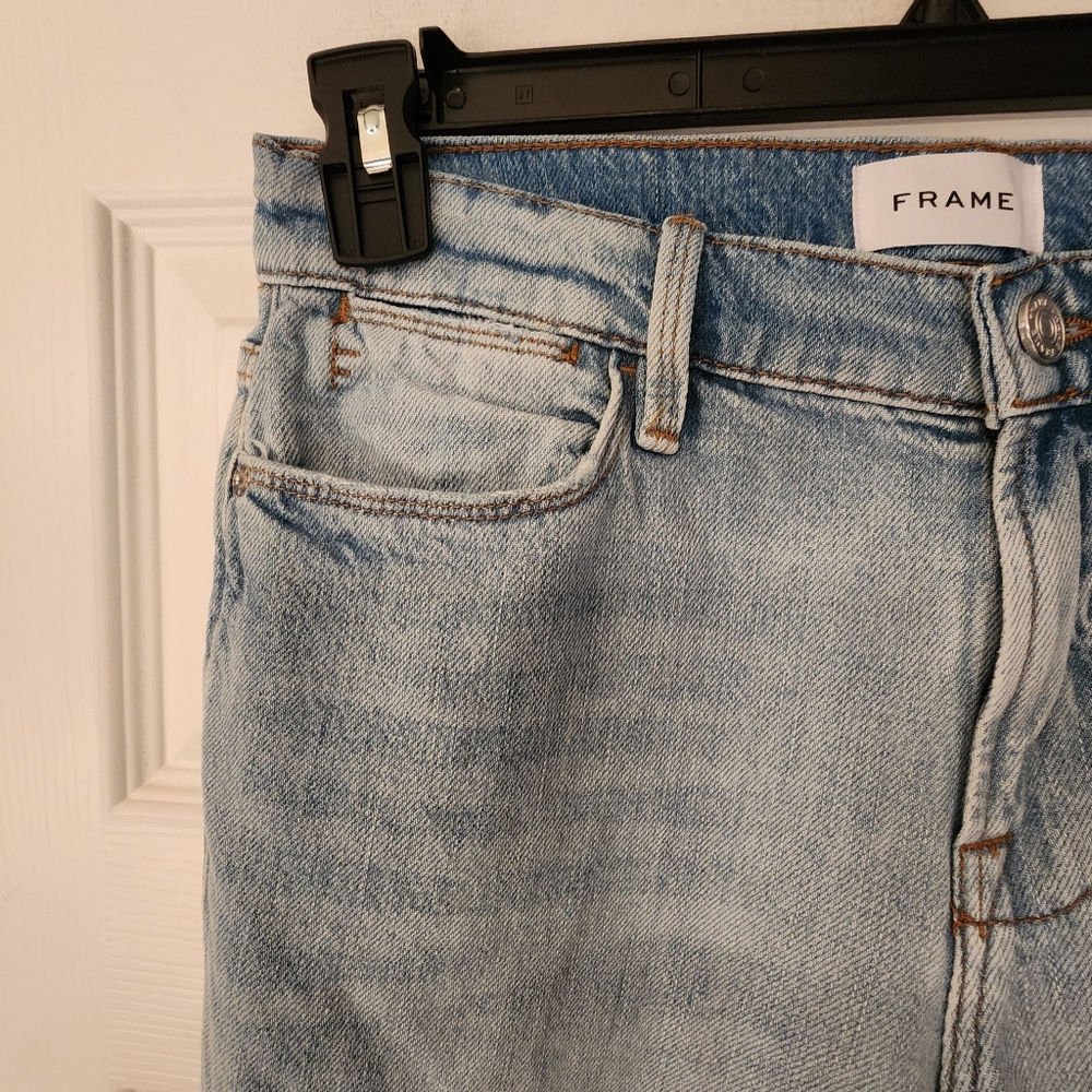FRAME Le High Straight Denim Jean in Winslow Size 26 - Picture 11 of 16